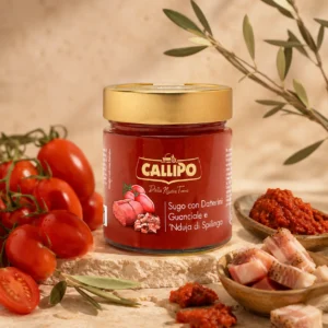 Sugo con Datterini Guanciale e Nduja Callipo — sos kalabryjski z ndują | Calabrisella