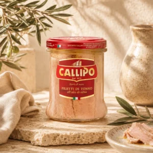 Filetti di Tonno Callipo w oliwie z oliwek — ręcznie pakowany tuńczyk Yellowfin z Kalabrii | Calabrisella