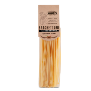 Callipo Spaghettoni 500 g — włoski makaron z semoliny durum, 100% włoskie ziarno, brązowe matryce, bez GMO