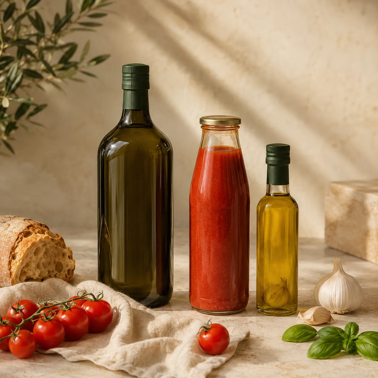 Starter Kalabryjski — zestaw oliwy Verdone, passaty BIO i oliwy czosnkowej Calabrisella