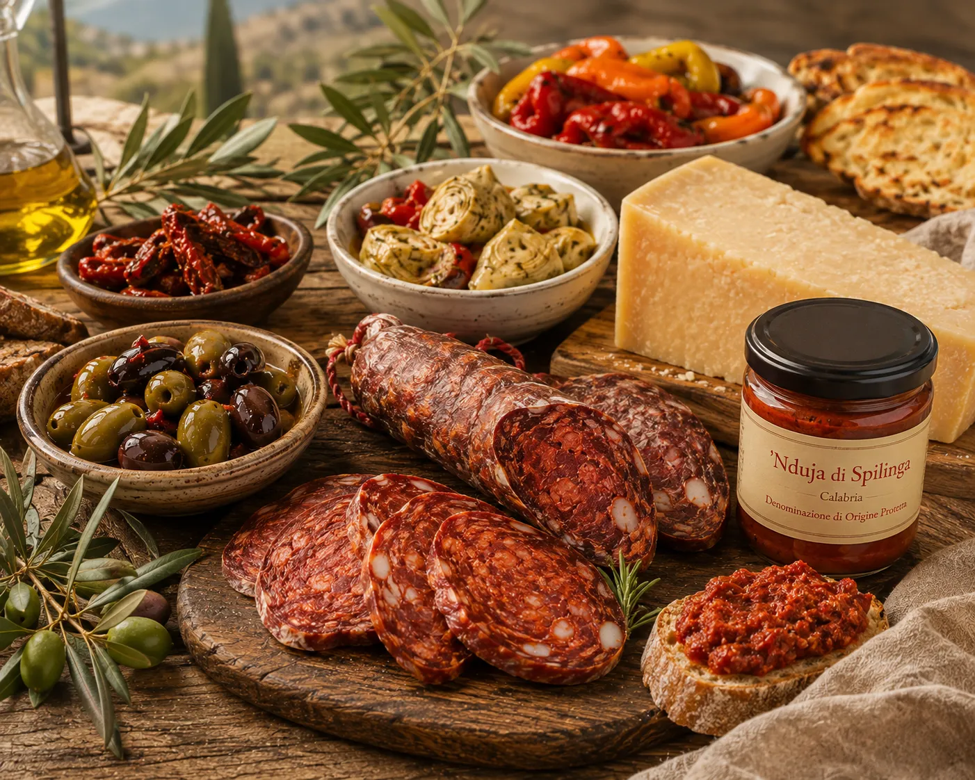 Delikatesy i antipasti kalabryjskie
